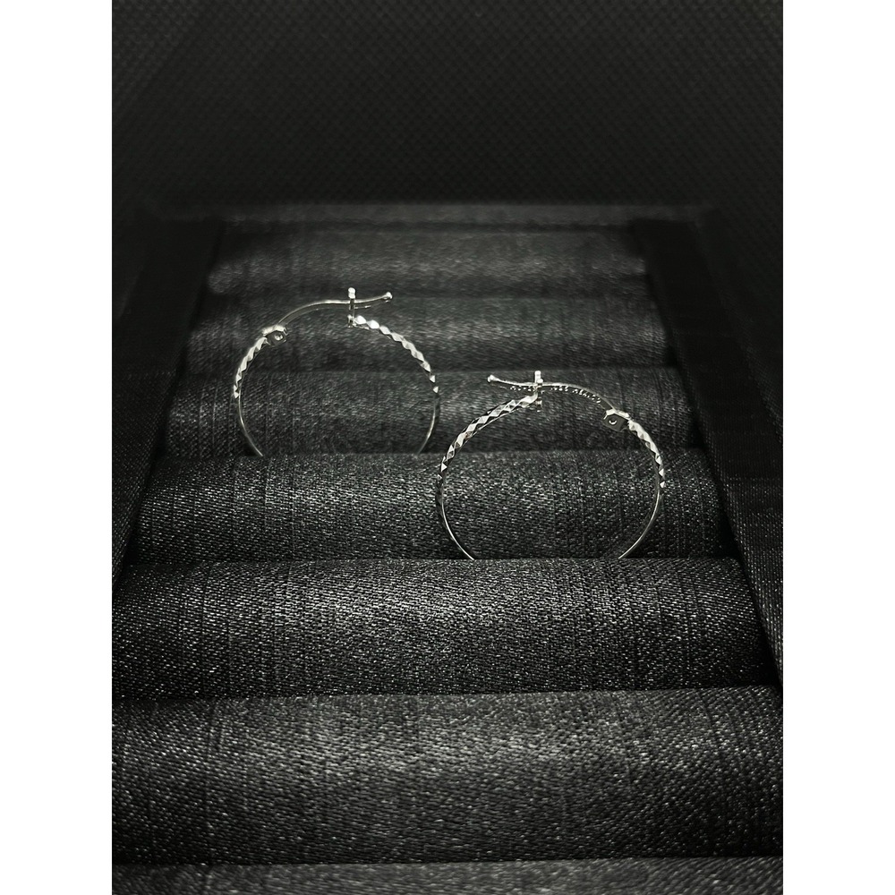 Arracadas de Plata 925 Silver Hoop Earrings